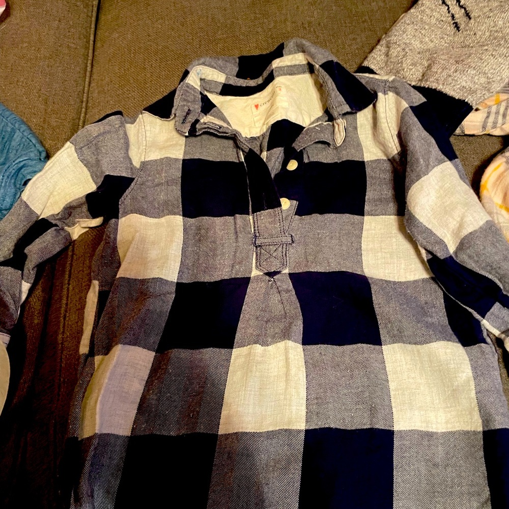 Blue and white checkered shirt from crewcuts